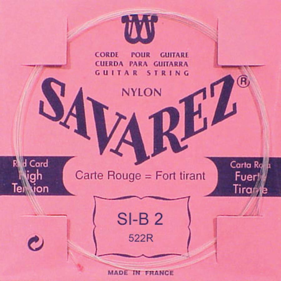 Savarez 522-R 2nd B - Corda singola per chitarra classica, tensione alta
