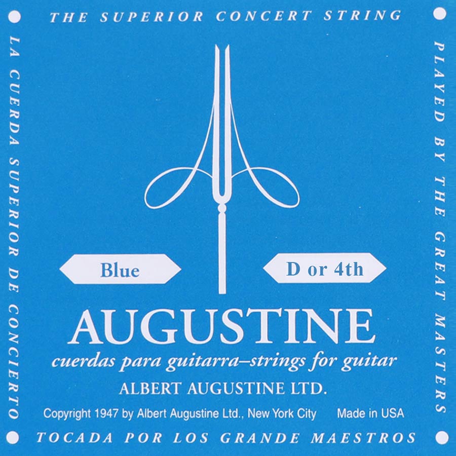 Augustine AUBLU-4 4th - Corda singola per chitarra classica, tensione alta, 0305