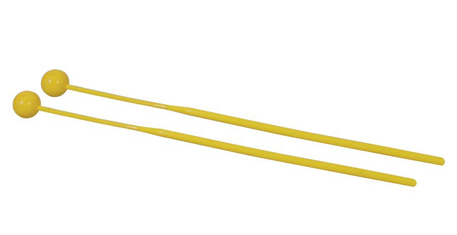 Hayman AML-25 Coppia di mallet, manico in plastica affusolato, 305x7mm, testa 21mm in plastica dura colore giallo