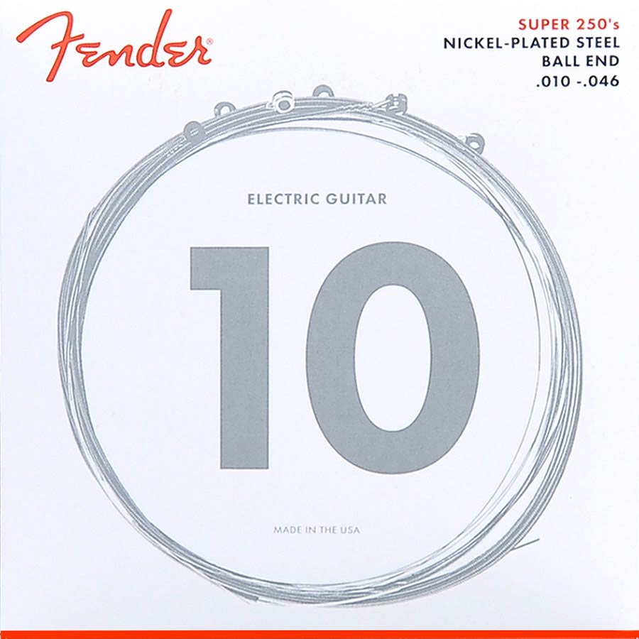Fender F-250R string set electric, nickel roundwound, regular, 010-013-017-026-036-046