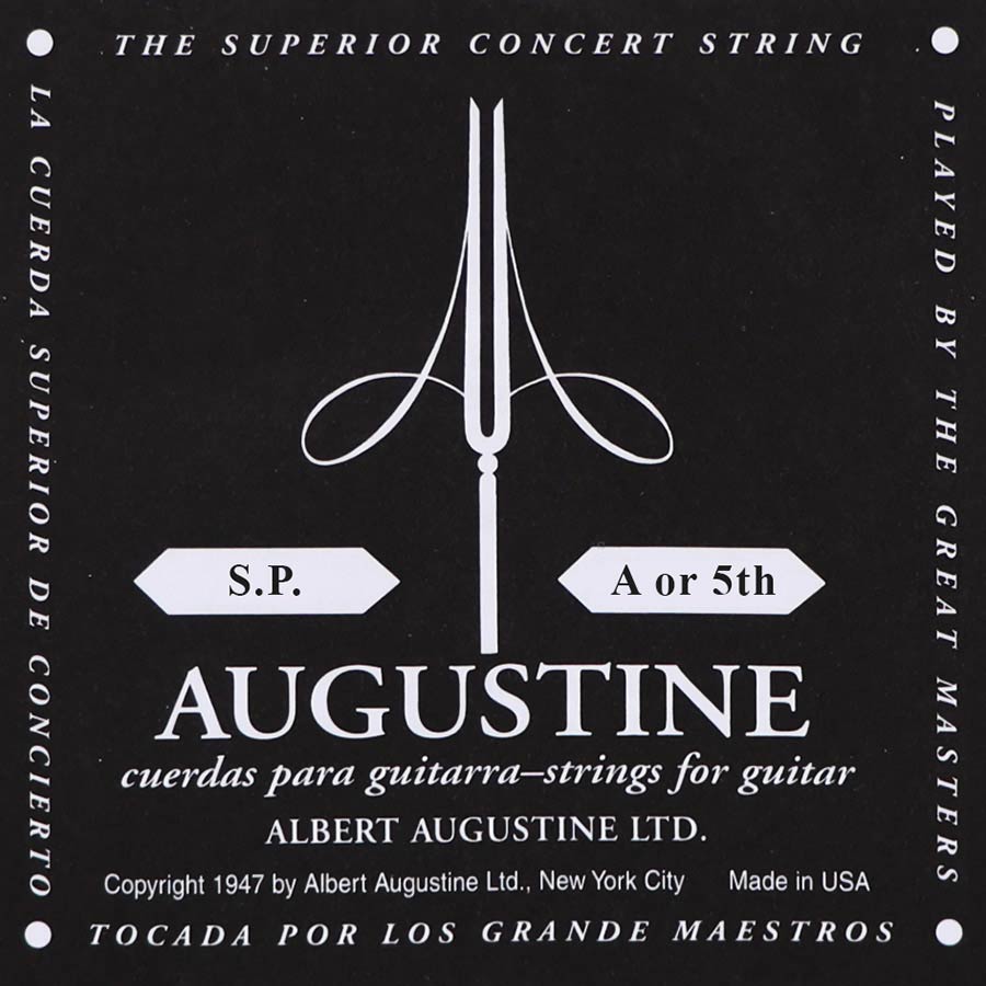Augustine AUBLK-5 5th - Corda singola per chitarra classica, tensione leggera, 0325