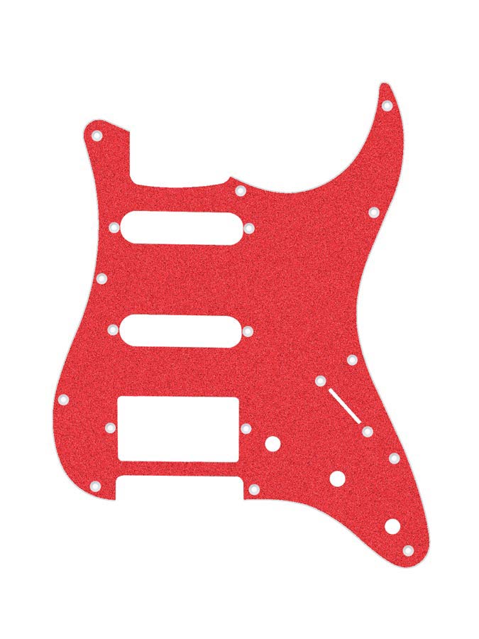 Boston ST3SSH-SR Battipenna per chitarra elettrica ST, 3 strati, SSH, sparkling red