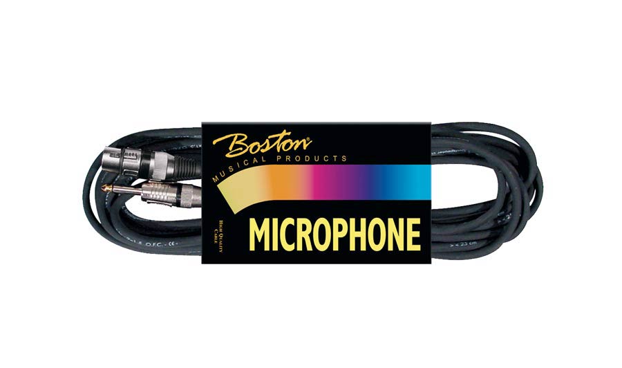 Boston MXJ-10-BK Cavo microfonico, 1x XLR F 3 poli - 1x Jack M mono, 10,00m, nero