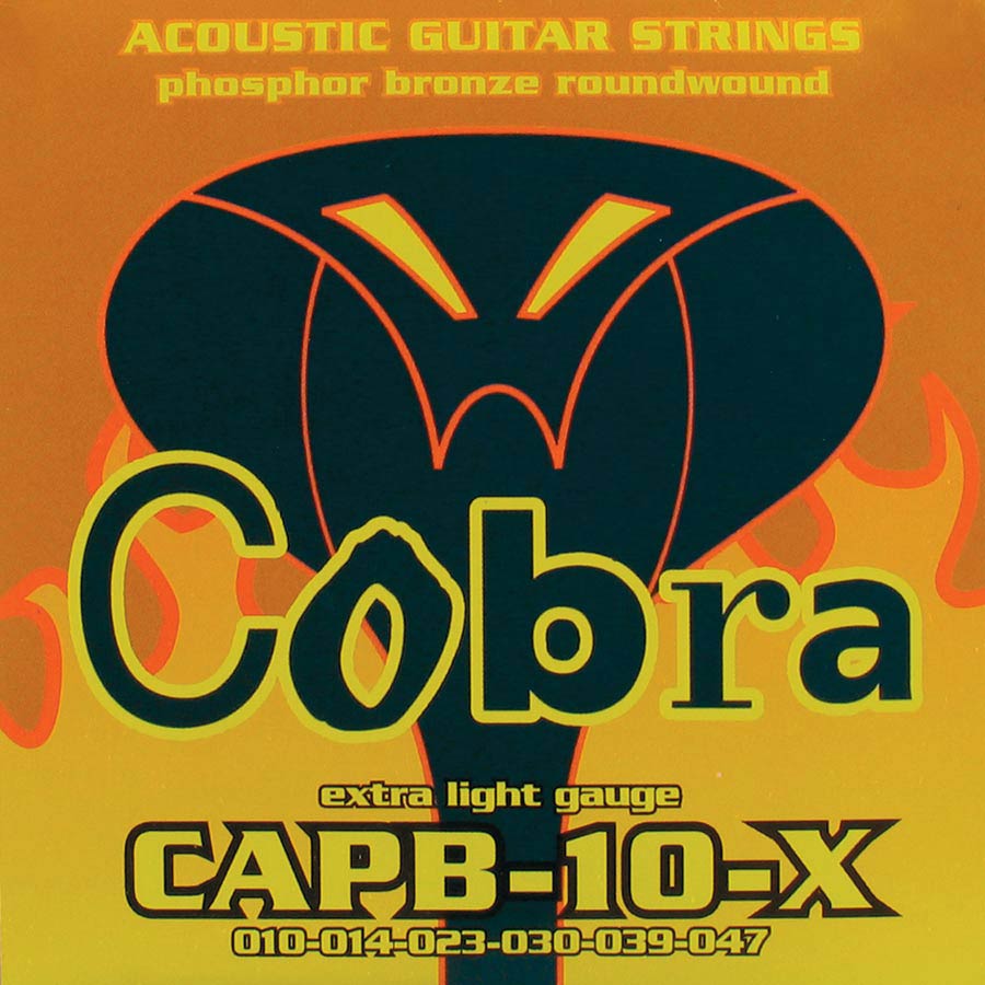 Cobra CAPB-10-X Muta di corde per chitarra acustica, 010-047