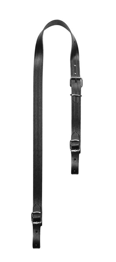 Boston 22-M-L Tracolla per fisarmonica 48-72 bassi, 82-87 x2,2cm, pelle, nera