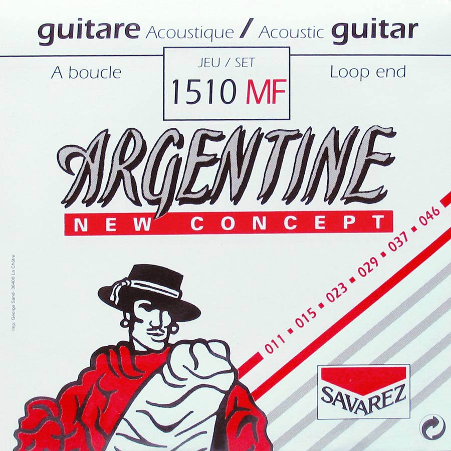 Argentine 1510-MF Muta di corde per chitarra acustica, 011-046