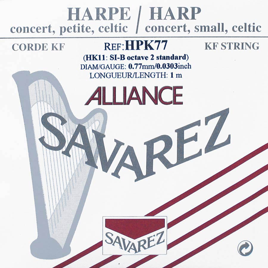 Savarez HPK-77 Corda singola per arpa da concerto o piccola, KF, 0,77mm, 1,0m