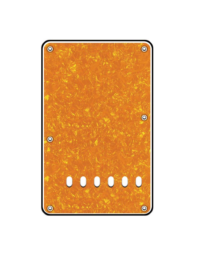 Boston BP-313-PY Piastra posteriore (back plate), 11,2mm, 3 strati, chitarra elettrica ST, 86x138mm, pearl yellow