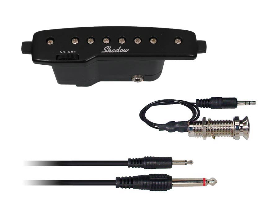 Shadow SH-145-B Pickup per chitarra acustica, humbucker, colore nero