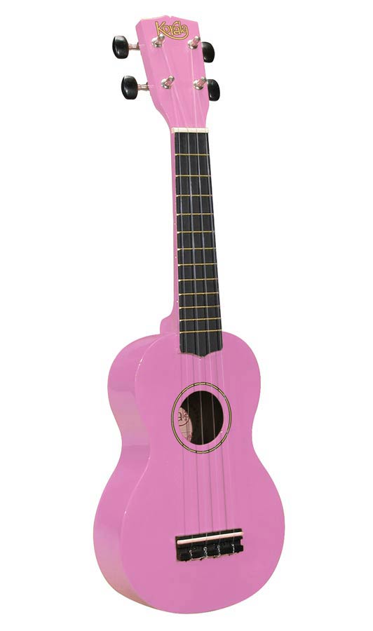 Korala UKS-30-PK Ukulele soprano, hardwood, colore rosa, con borsa