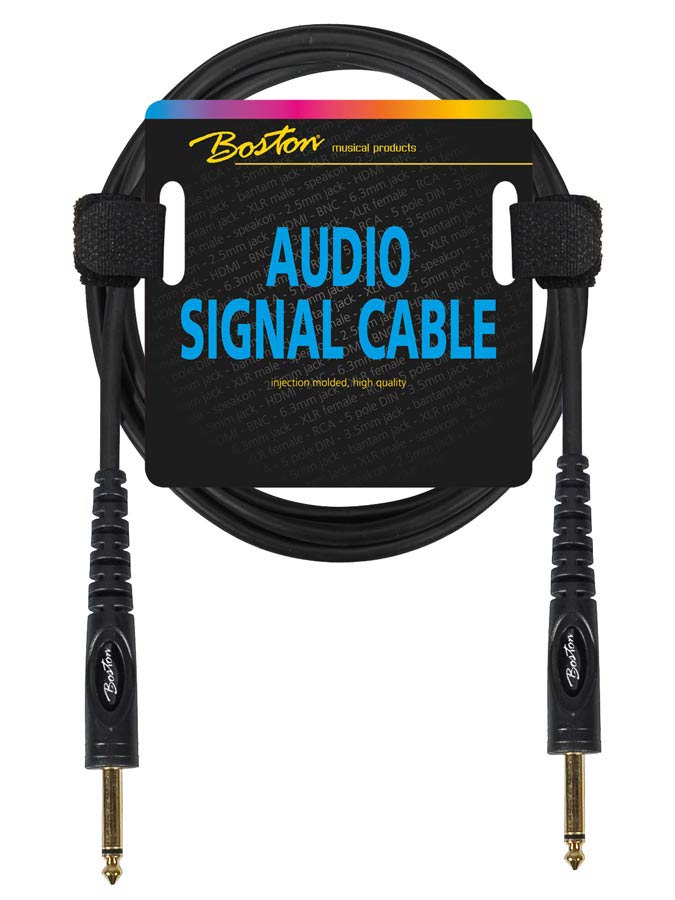 Boston AC-211-300 Cavo audio, 1x jack M mono 6.3mm - 1x jack M mono 6.3mm, 3,00m, nero