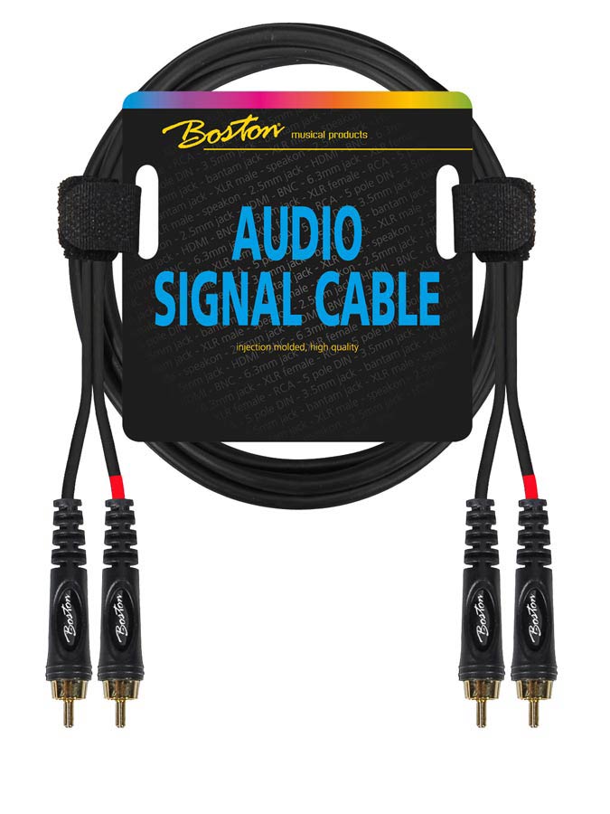 Boston AC-277-075 Cavo audio, 2x RCA M - 2x RCA M, 0,75m, nero