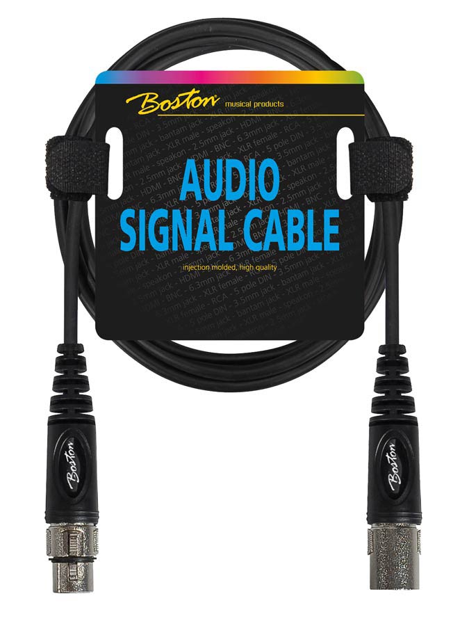Boston AC-298-030 Cavo audio, 1x XLR F - 1x XLR M, 0,30m, nero