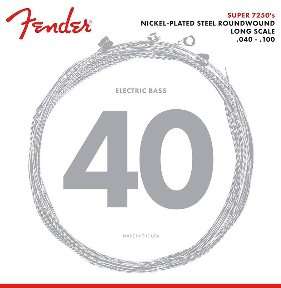 Fender F-7250L string set electric bass, nickel roundwound, light 040-050-080-100