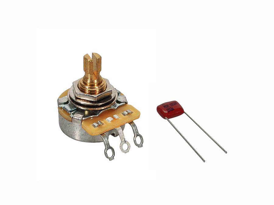 Fender 0990832000 250K No Load potentiometer, .375" length bushing, with .022mf capacitor