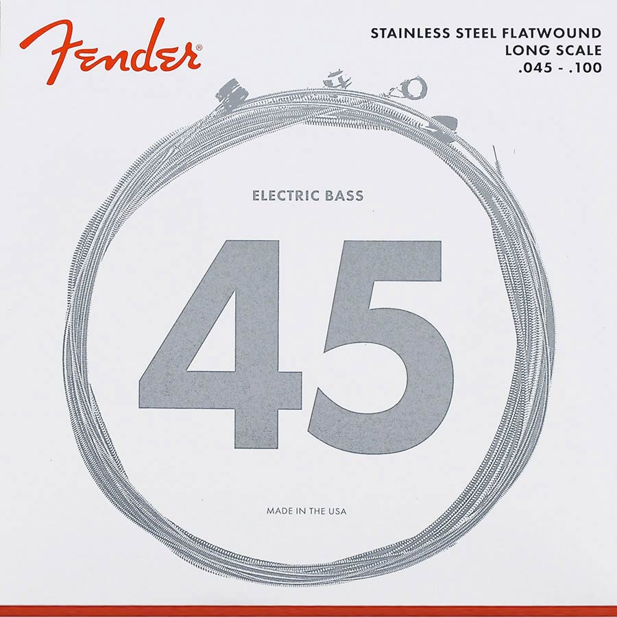 Fender F-9050L string set electric bass, stainless steel flatwound, light, 045-060-080-100