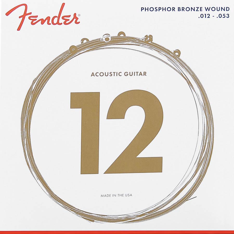 Fender F-60L string set acoustic, ph.bronze roundwound, light, 012-016-024-032-042-053