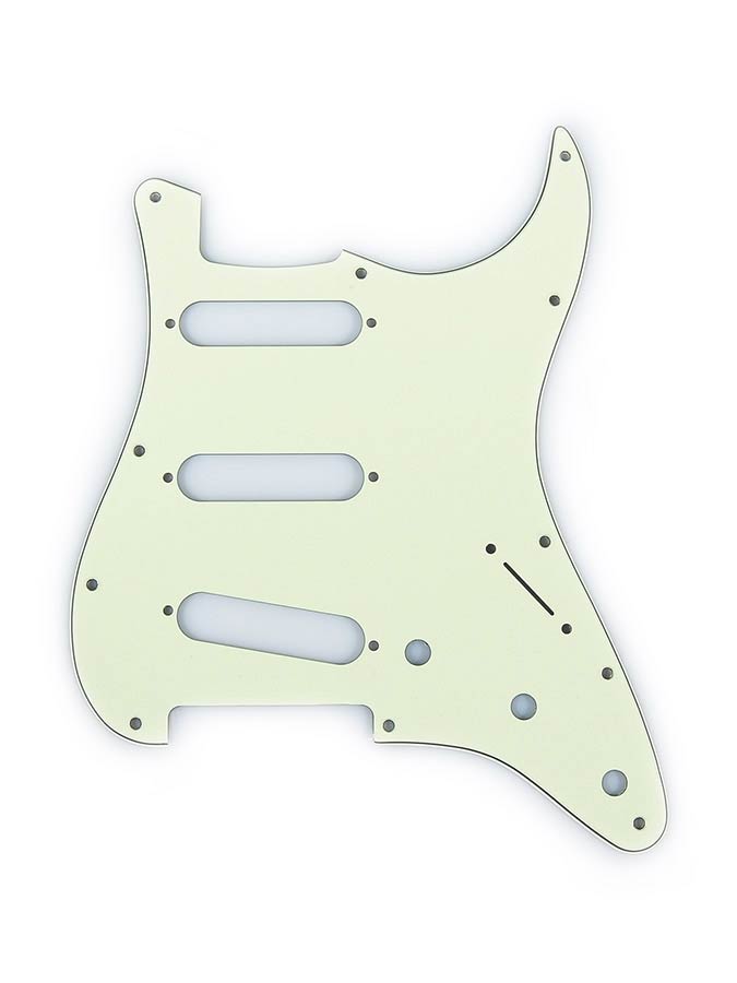 Fender 0992144000 pickguard Strat®, SSS, 11 screw holes, 3-ply, mint green