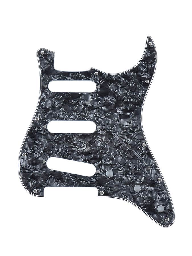 Fender 0992141000 pickguard Strat®, SSS, 11 screw holes, 4-ply, black pearl