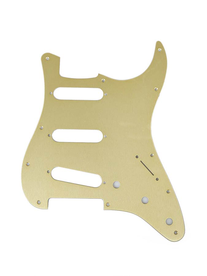 Fender 0992139000 pickguard Strat®, SSS, 11 screw holes, 1-ply, gold anodized