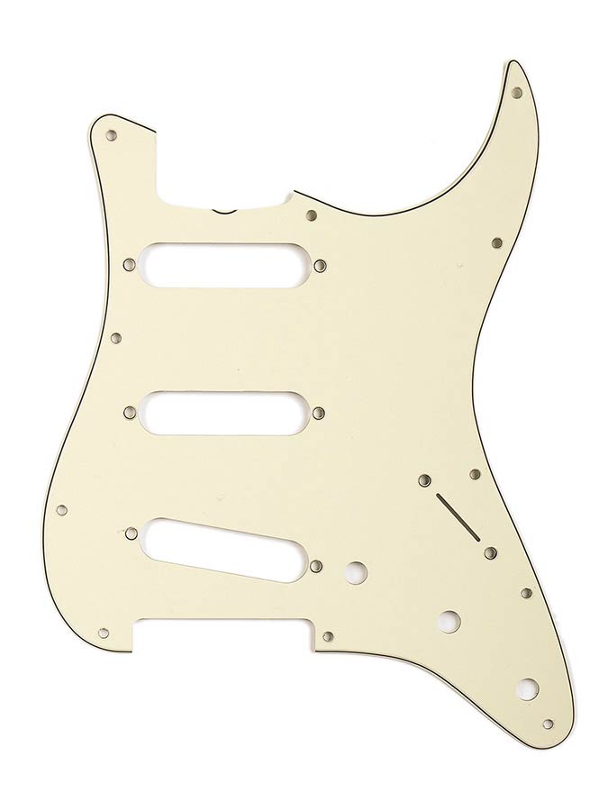Fender 0991343000 pickguard ‘62 Vintage Strat, SSS, 11 screw holes, 3-ply, mint green
