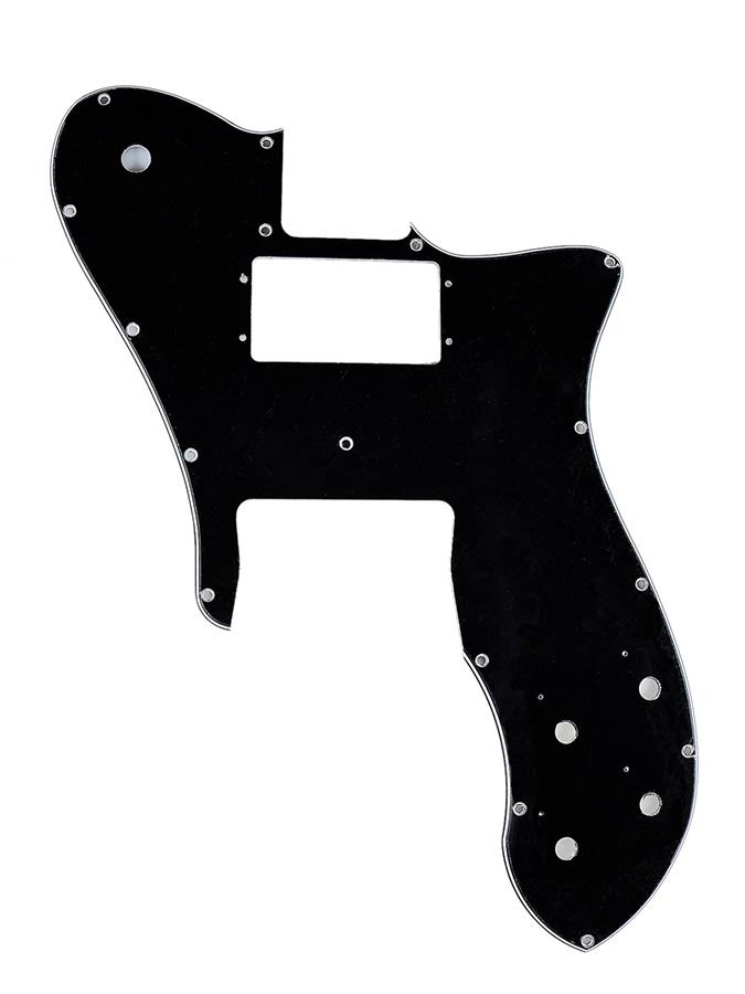 Fender 0054523049 pickguard ‘72 Tele Custom, 16 screw holes, 3-ply, black