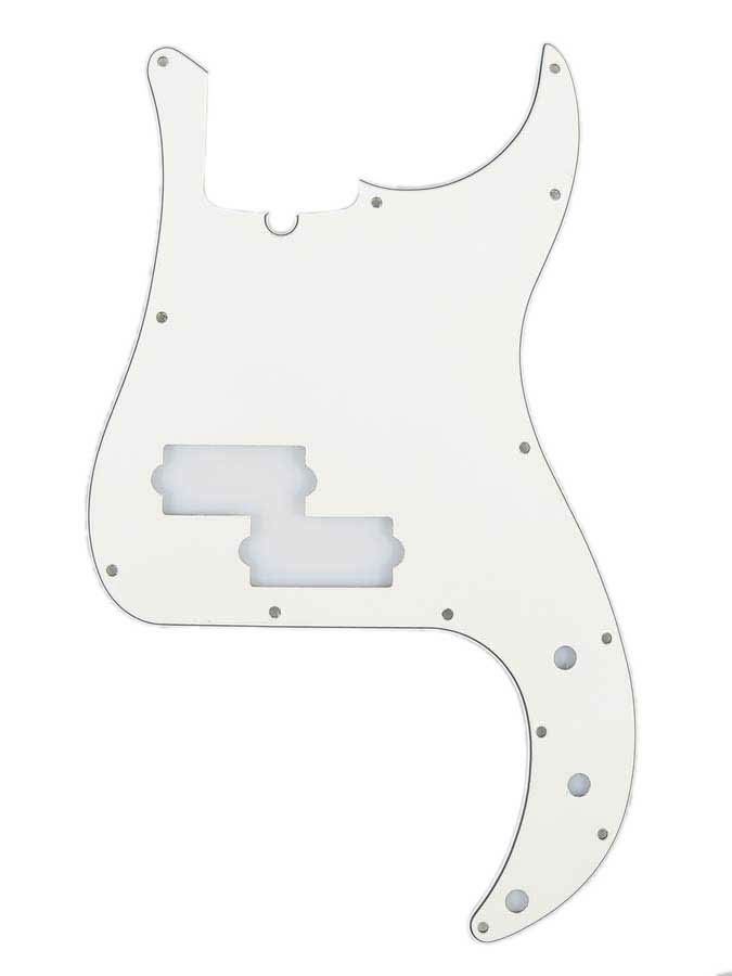 Fender 0991376000 pickguard Standard Precision Bass®, 13 screw holes, 3-ply, with truss rod notch, parchment
