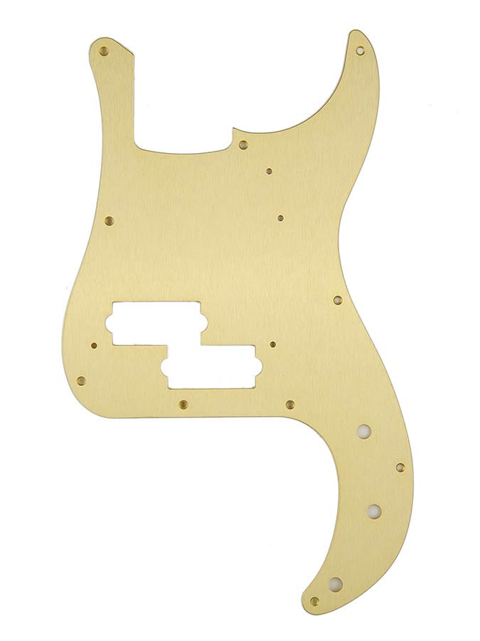 Fender 0992020000 pickguard ‘57 Precision Bass®, 10 screw holes, 1-ply, gold anodized