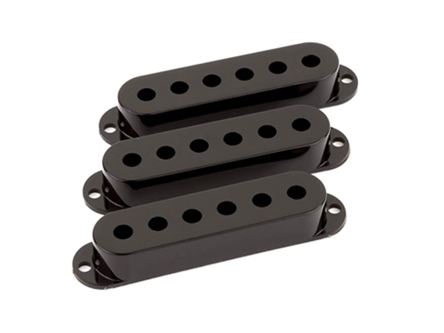 Fender 0991364000 pickup covers Stratocaster®, black, plastic, set of 3