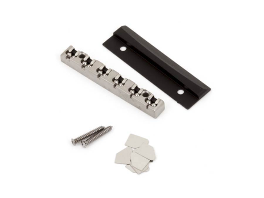 Fender 0990812000 LSR roller nut, shims, bezel adapter (for retrofitting to Wilkinson) and mounting screws