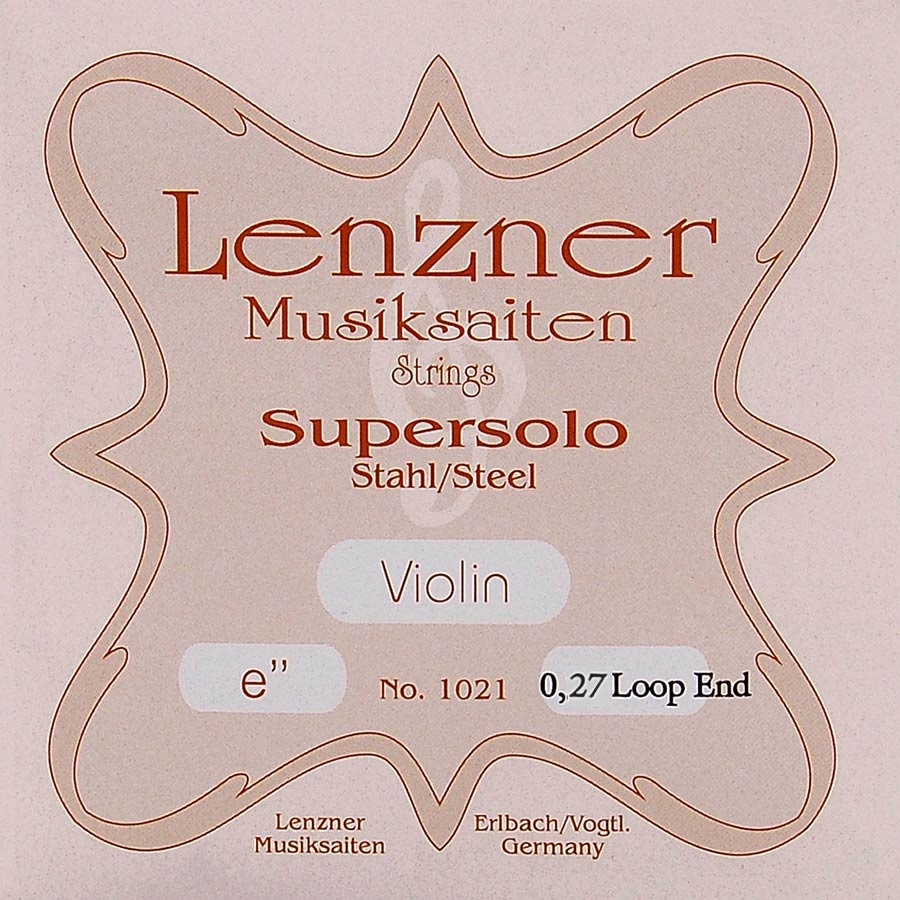 Lenzner 1021-HL E-1 string for violin 4/4, steel 0,27, loop end, heavy