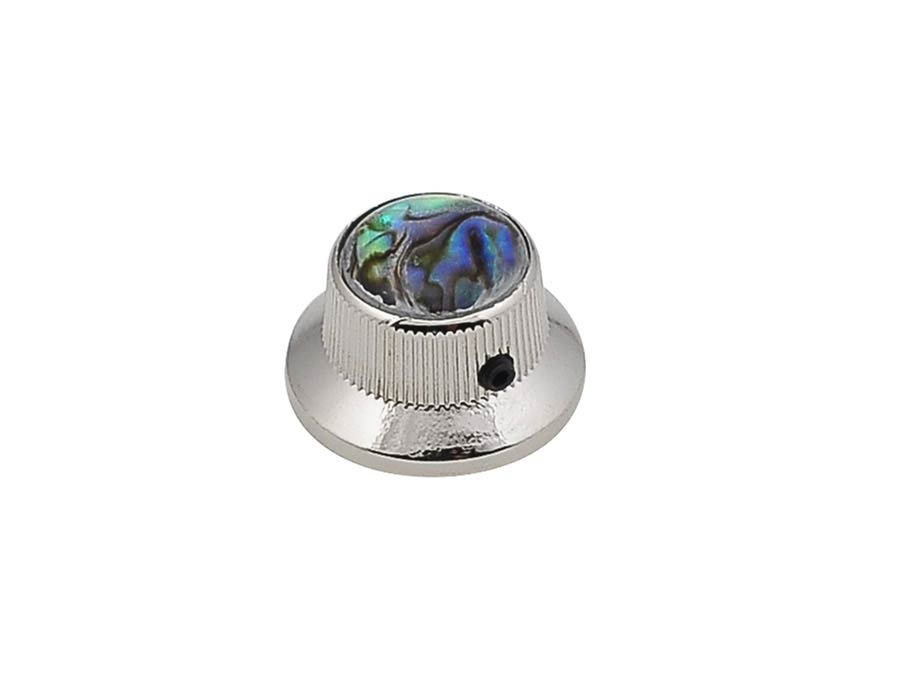 Boston KN-262 bell knob with abalone inlay, nickel