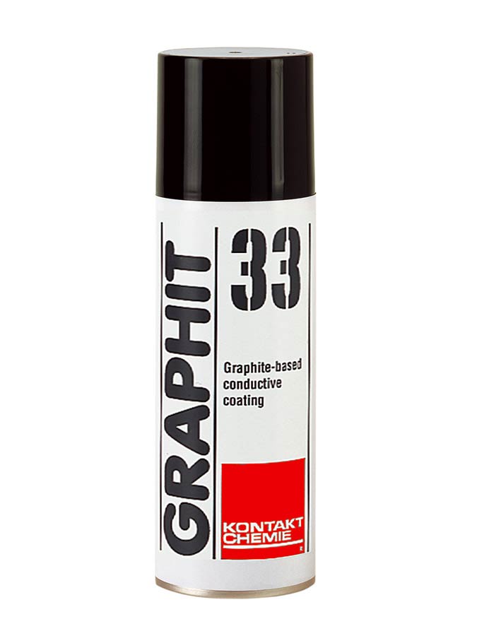CRC Kontakt Chemie GRP33-200 Spray di rivestimento elettricamente conduttivo, Graphit 33, 200ml