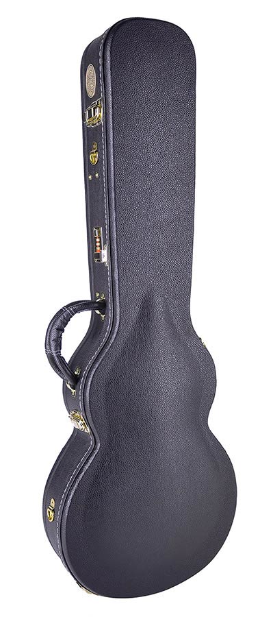 Boston CEG-500-LP deluxe case for LP-model guitar, wood, arched, with lock and shoulder strap