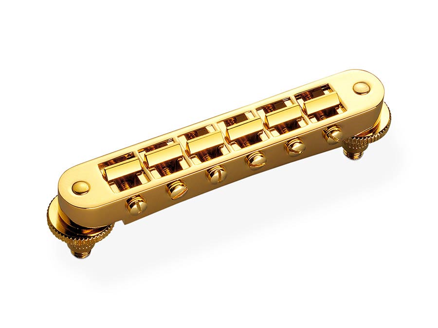 Schaller 12090500 Ponte GTM tune-o-matic per chitarra elettrica, 10,5mm, 14'', dorato