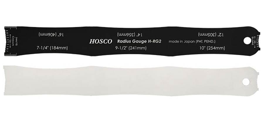 Hosco Japan H-RG2 Attrezzo di misura raggio di curvatura del manico (radius) e altezza corde