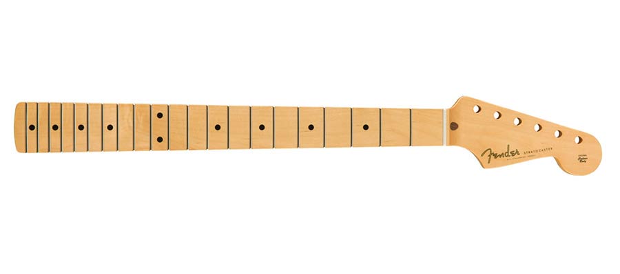 Fender 0991102921 50's Stratocaster neck, 21 medium jumbo frets, 9,5" radius maple fingerboard, soft V-shape