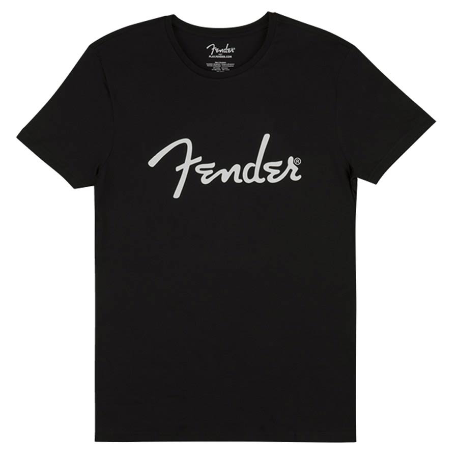 Fender 9193010505 spaghetti logo men's tee, black, XXL
