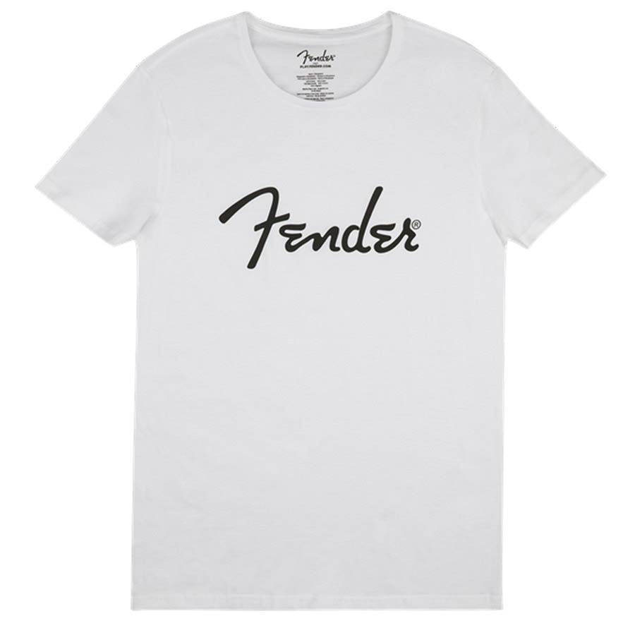 Fender 9193010510 spaghetti logo men's tee, white, XXL