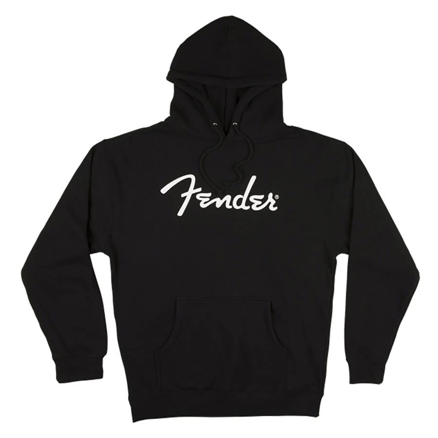 Fender 9113017606 logo hoodie, black, XL
