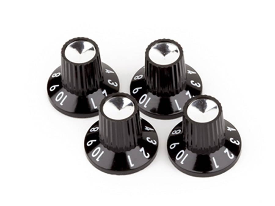 Fender 0054419049 amplifier knobs, push-on, black, set of 4