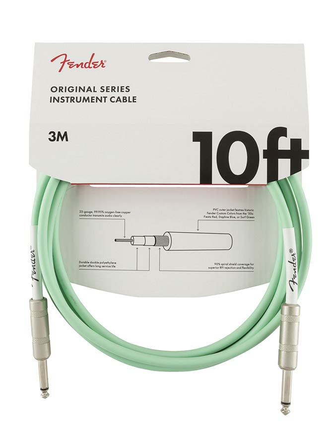Fender 0990510058 instrument cable, 10ft, surf green