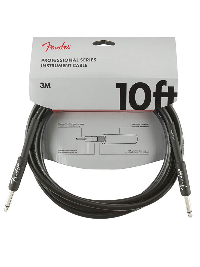 Fender 0990820024 instrument cable, 10ft, black