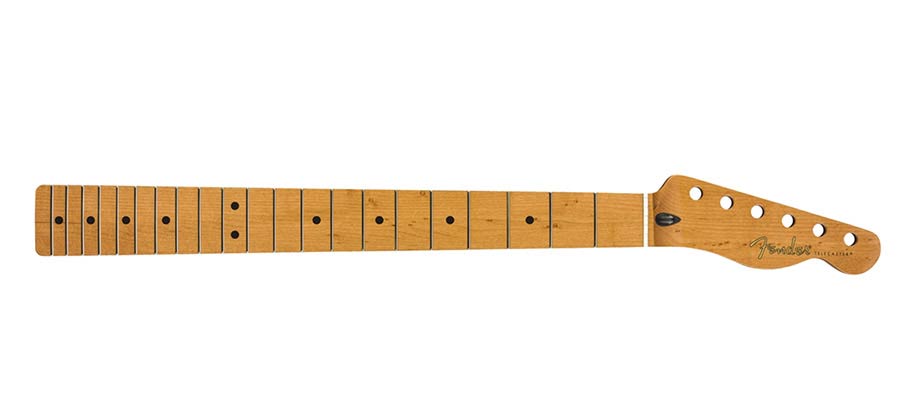 Fender 0990602920 roasted maple Telecaster neck, 21 narrow tall frets, 9.5" radius, maple, C shape, MIM