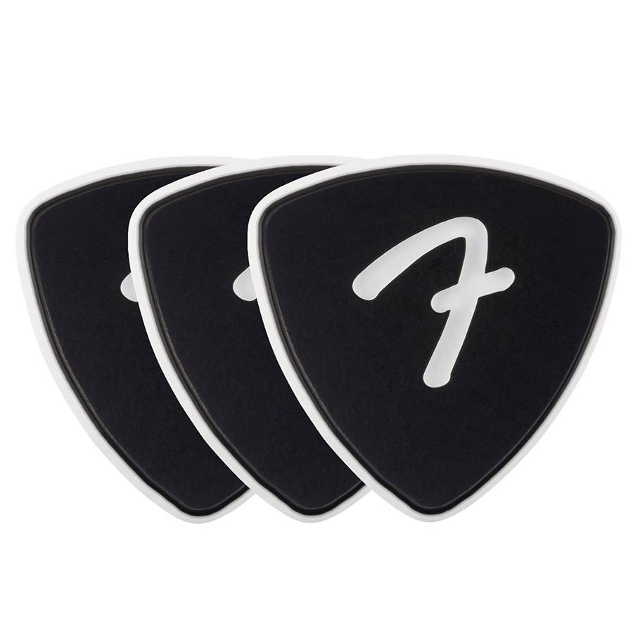 Fender 1984346306 celluloid picks, F grip, 346 shape, black, 3-pack
