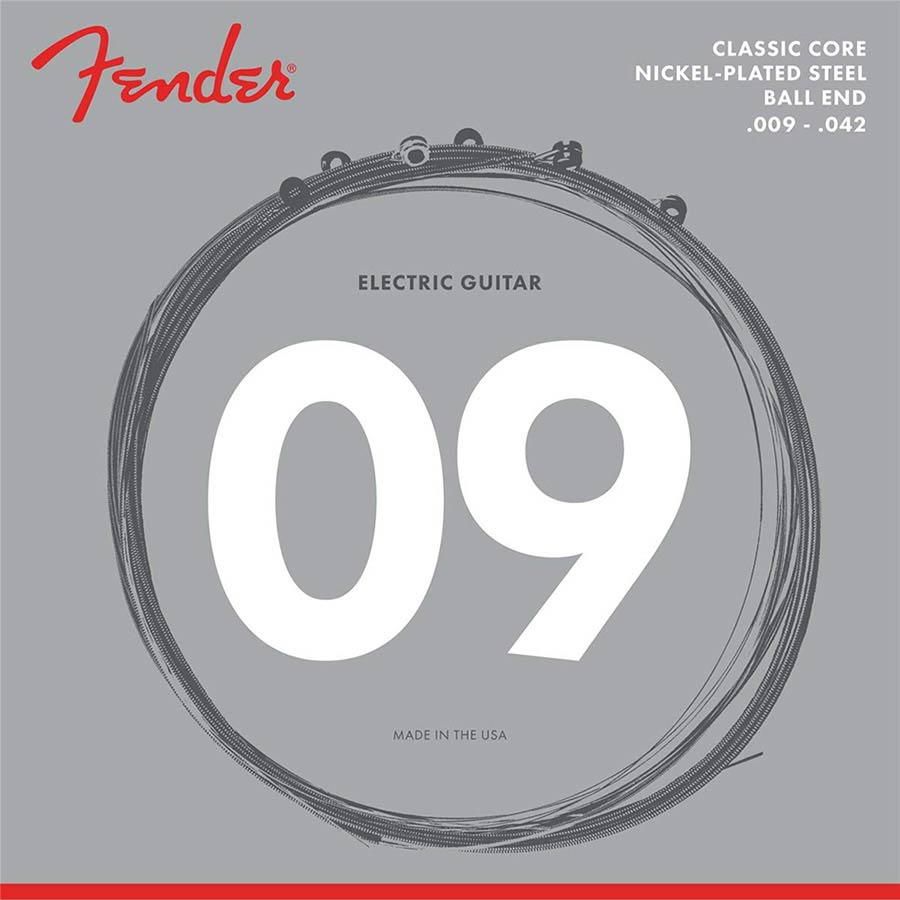 Fender F-255L string set electric, nickel plated steel, light, ball ends, 009-011-016-024-032-042