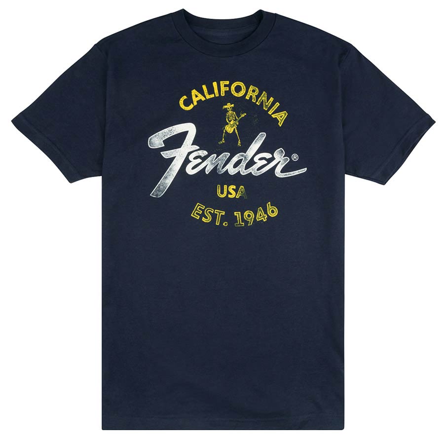 Fender 9190117306 Baja Blue t-shirt, blue, S