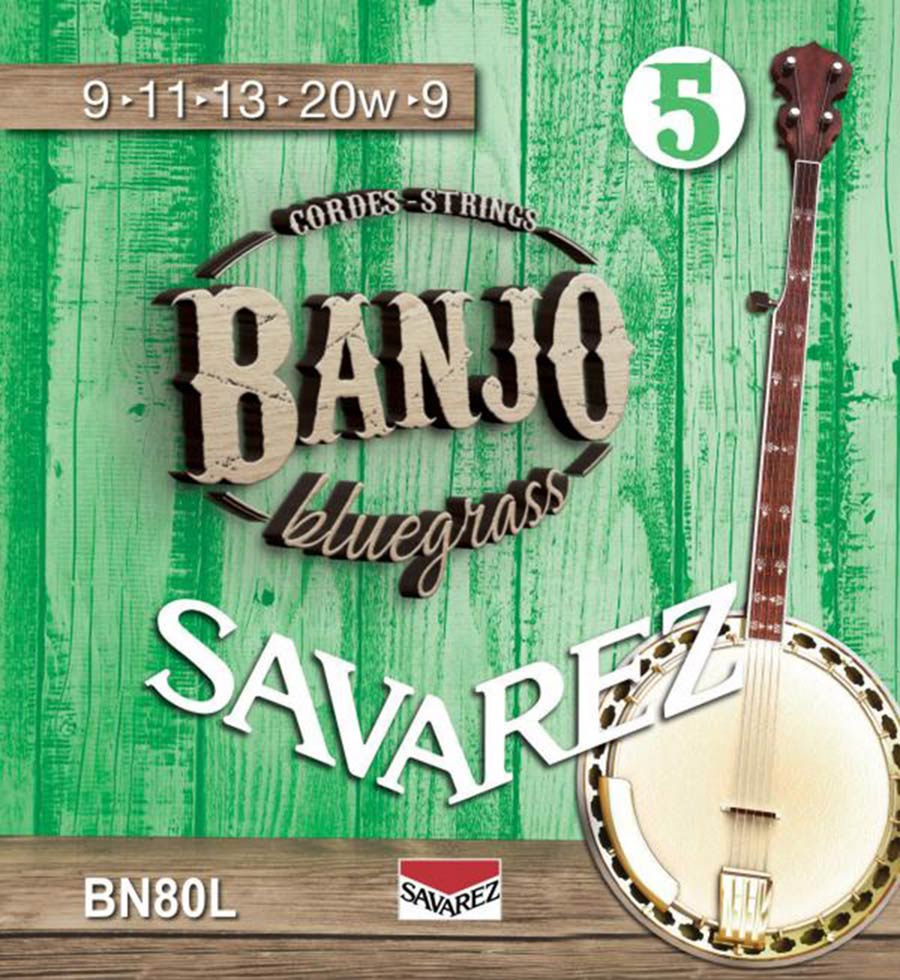 Savarez BN80L Muta di corde per banjo 5 corde, bluegrass, tensione bassa