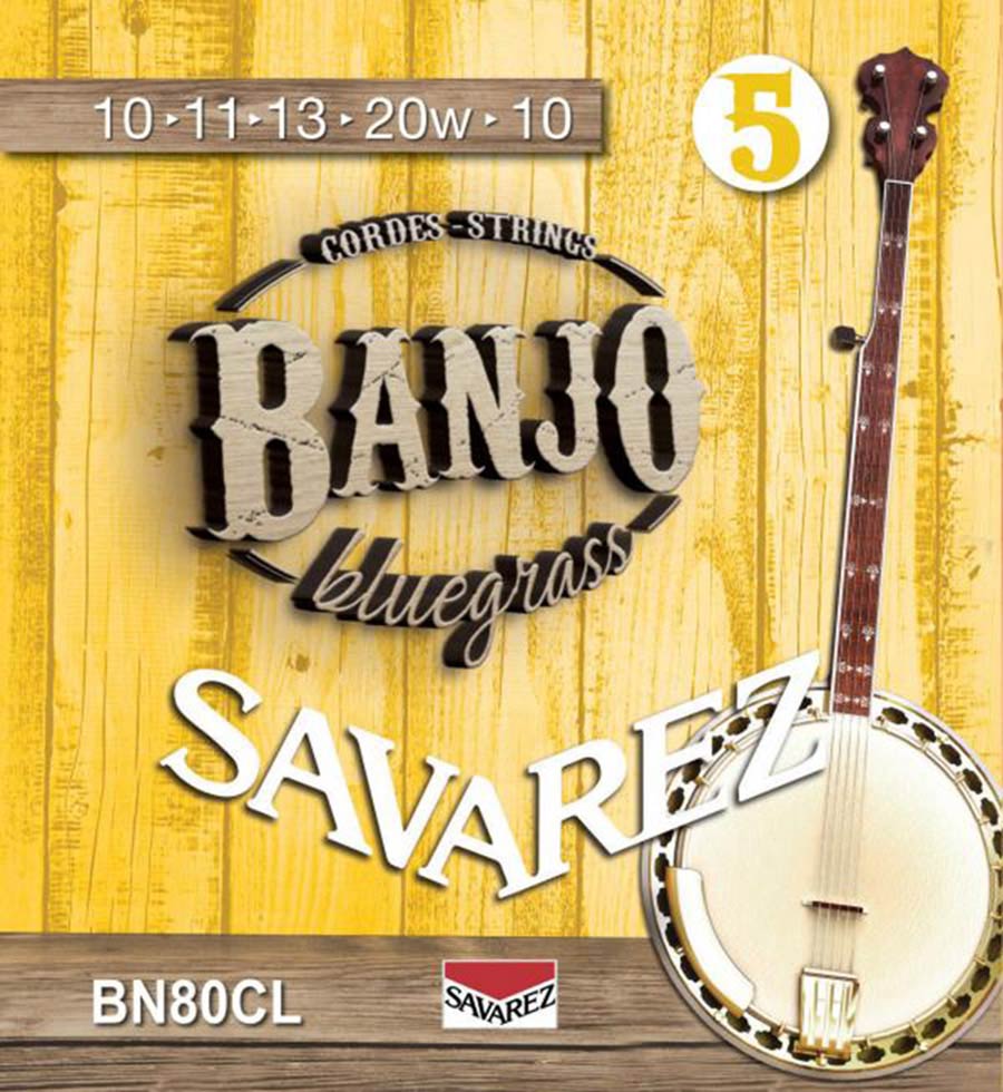 Savarez BN80CL Muta di corde per banjo 5 corde, bluegrass, tensione custom light