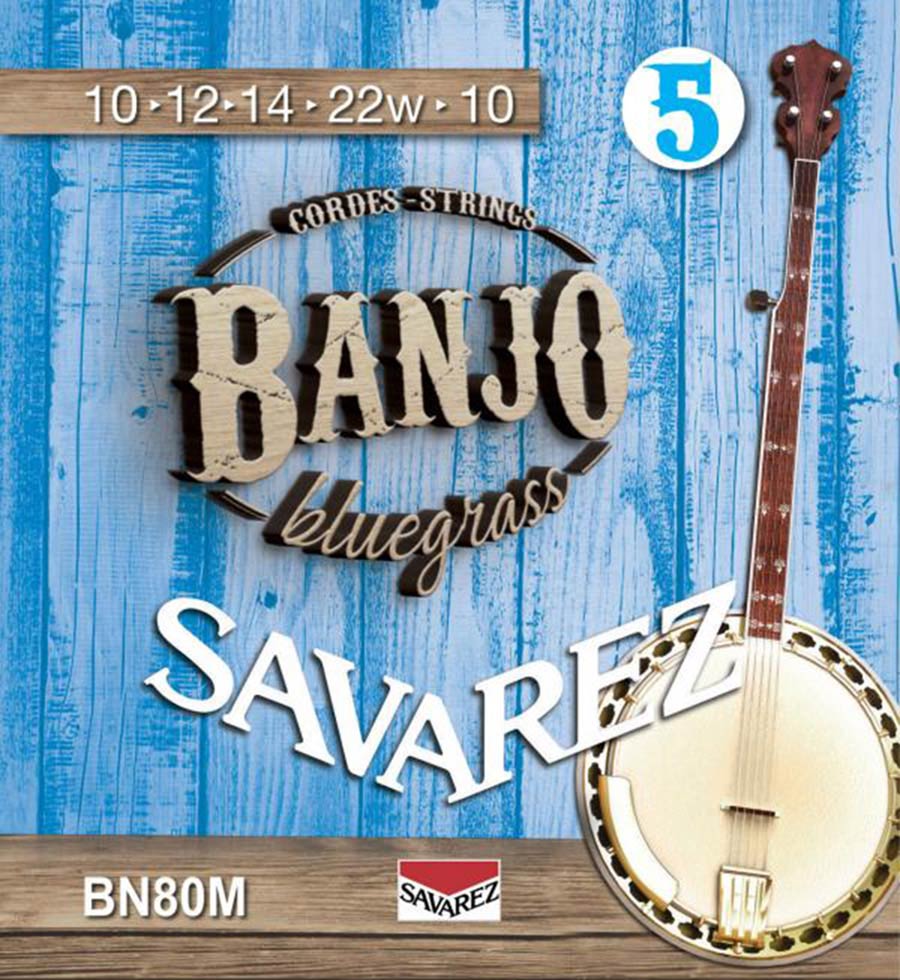 Savarez BN80M Muta di corde per banjo 5 corde, bluegrass, tensione media